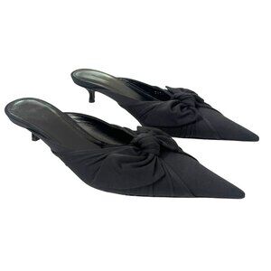 Balenciaga Knife Knot Slip On Mule Heel Shoes Size 38 US 8